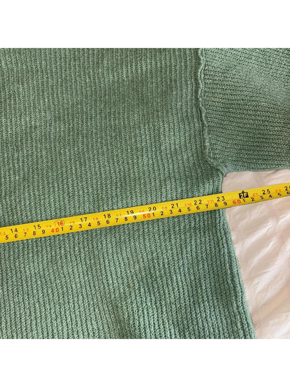 Aerie Cozy Ribbed Knit Crewneck Sweater RN: 54485 In Green, Woman’s Size Small - Picture 4 of 7